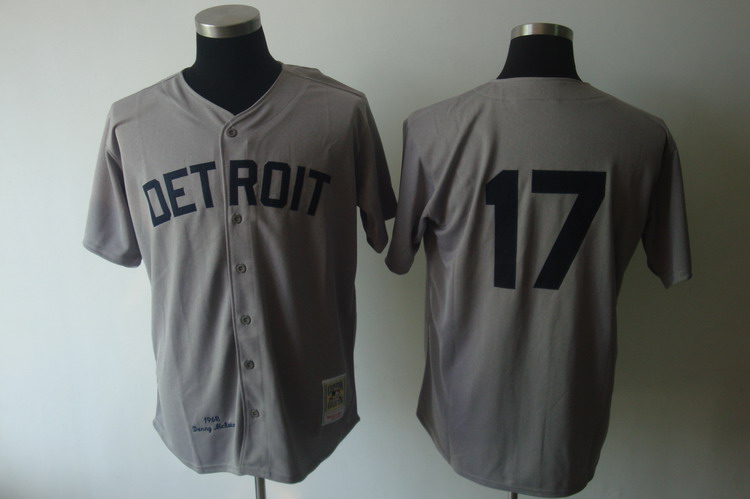 Mitchell And Ness 1968 Tigers #17 Denny McLain Grey Stitched MLB Jersey - Click Image to Close